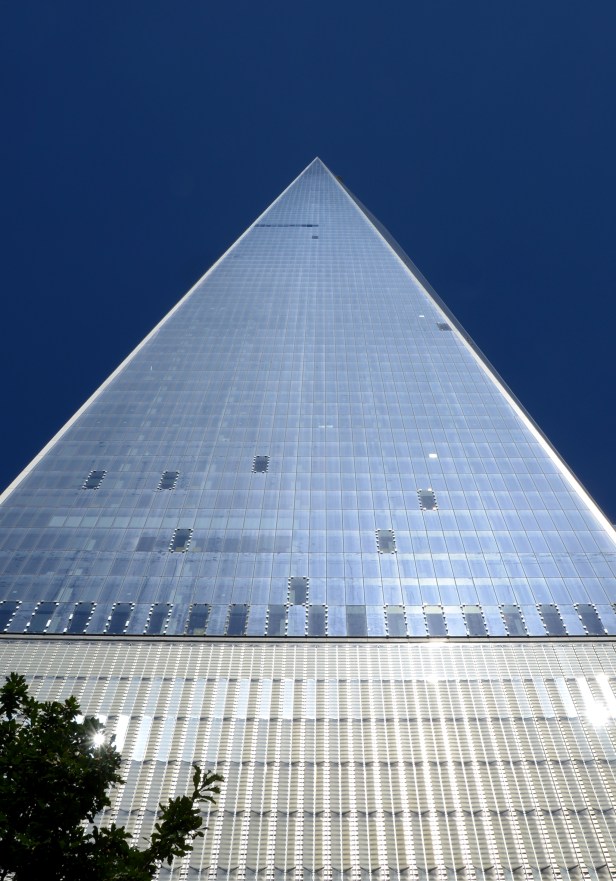 Freedom Tower, from this angle, it looks like a pyramid